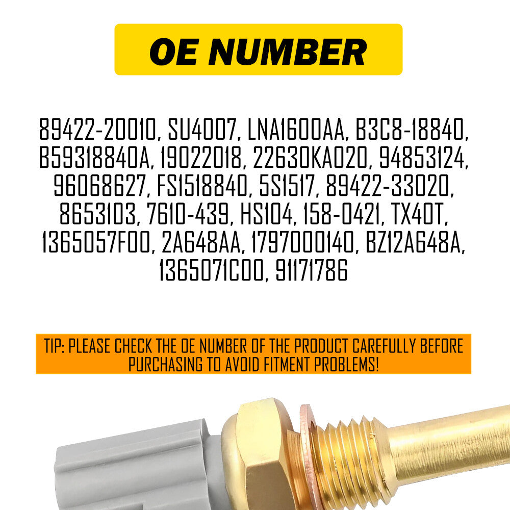 For Engine Coolant Temperature Sensor Temp Sender for Lexus SC300 SC400 SC430