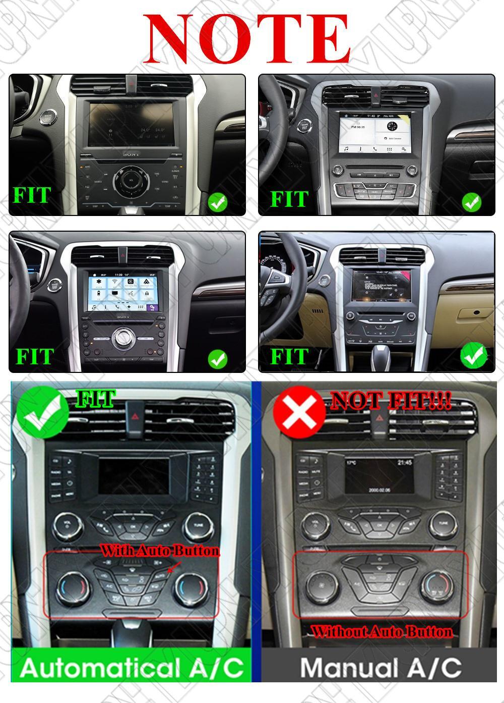 For 2013-2020 for Ford Fusion Mondeo Android12 Stereo Radio GPS Navigation Wifi 9.7