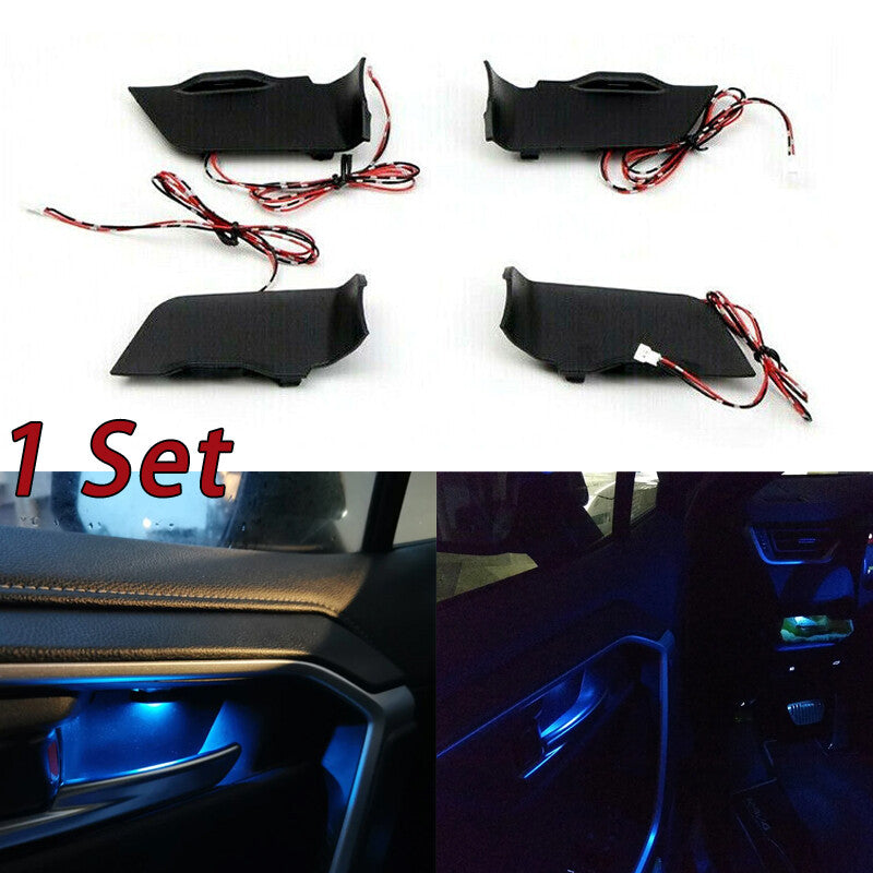Set for Toyota RAV4 XA50 2019-2021 Blue Atmosphere Light Handle Frames PlugPlay