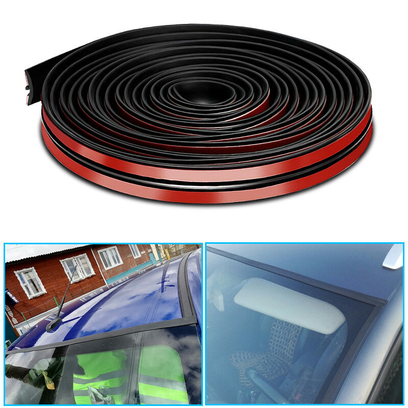For Car Windshield Rear Window Roof 4M 13ft Rubber Seal Edge Trim Weatherstrip