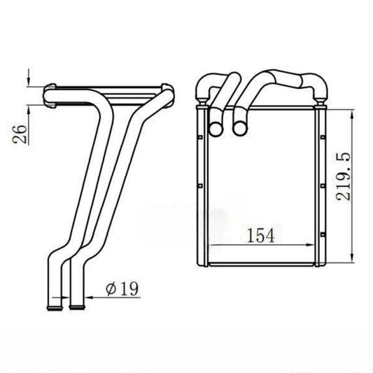 for Hyundai for Elantra 2017 - 2020 Warm Air Water Tank