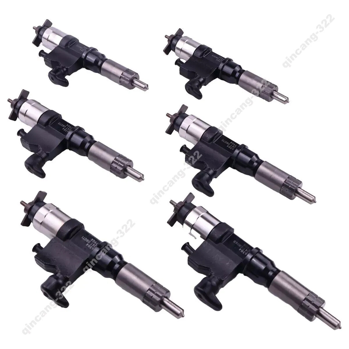 6Pack 095000-6384 8-97609790-4 Common Rail Injector for Isuzu 6HK1 7.8L Engine