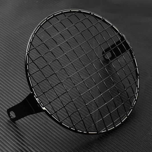6.5 Headlight Grill Mesh Lattice Grid Matte Black Side Mount Fit for Harley XL