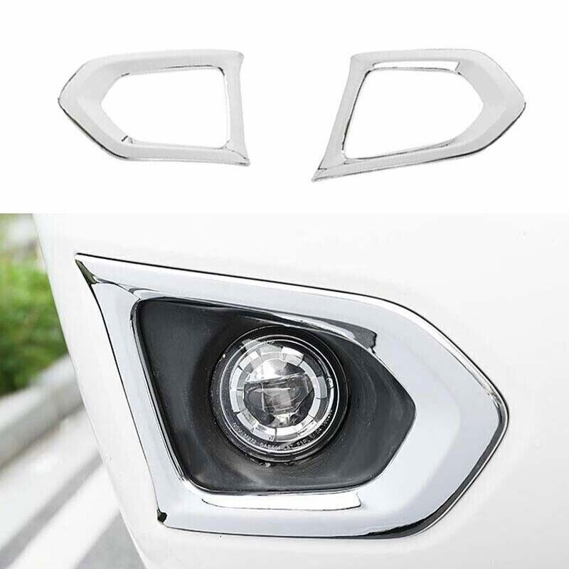 for Nissan Armada Patrol Y62 17-20 ABS Chrome Front Fog Light Lamp Frame Trim 2X