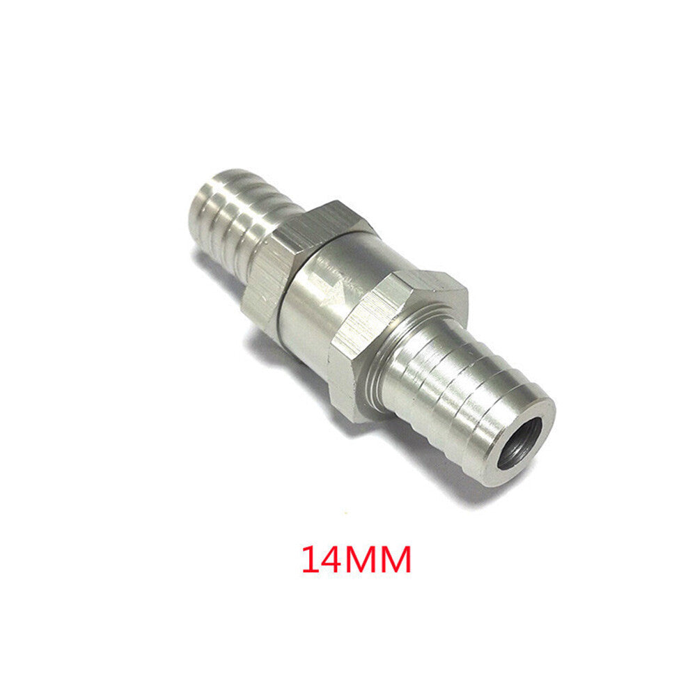 For Gas or Diesel fuel 14mm Silver 1x One way Check valve Non Return Inline