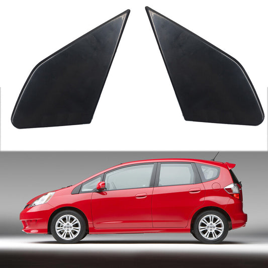 1 Pair Front Door Garnish Window Glass Plate Trim Cap for Honda Fit 2009-2013