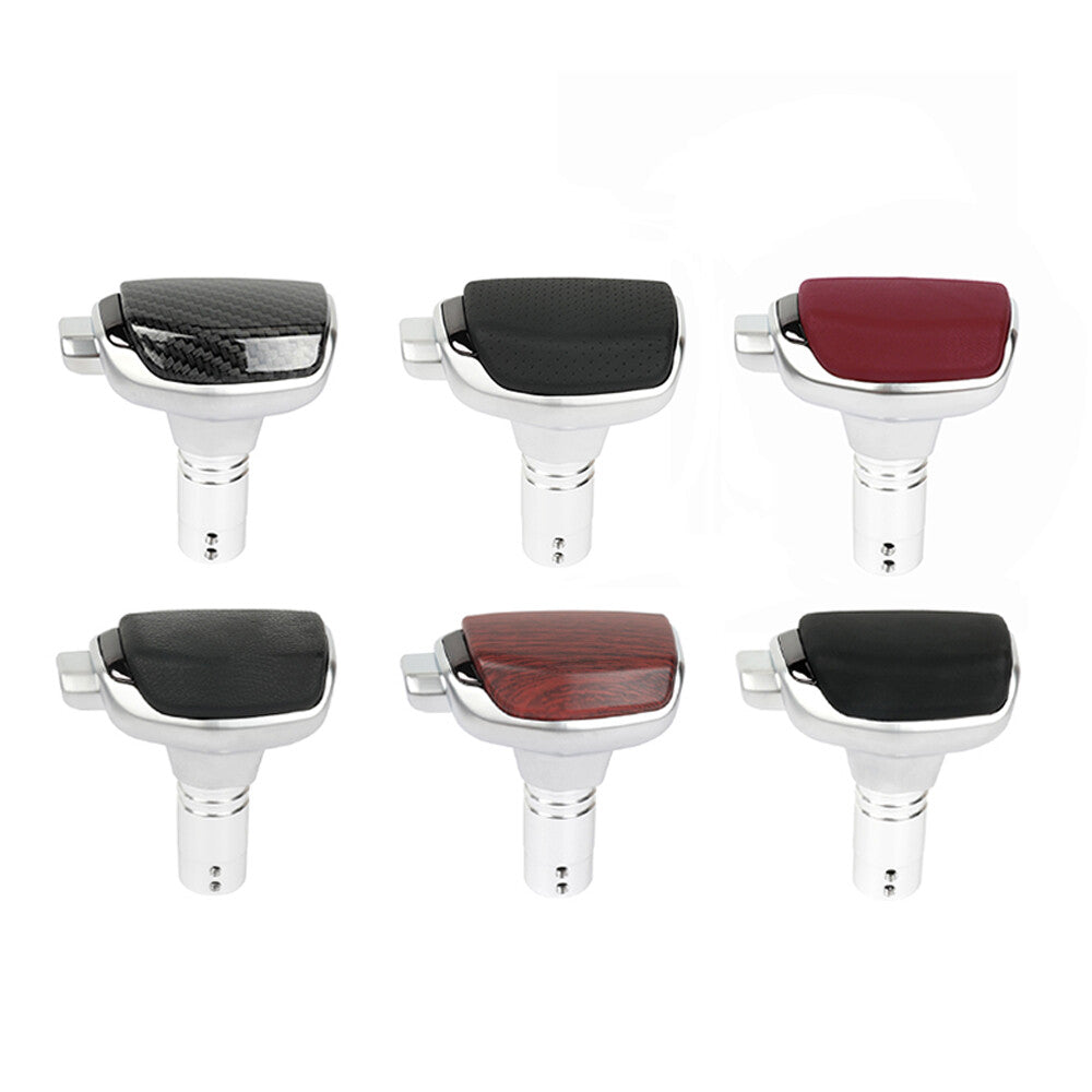 New JDM PU Leather Metal Automatic Car Gear Stick Shift Knob Shifter Push Button
