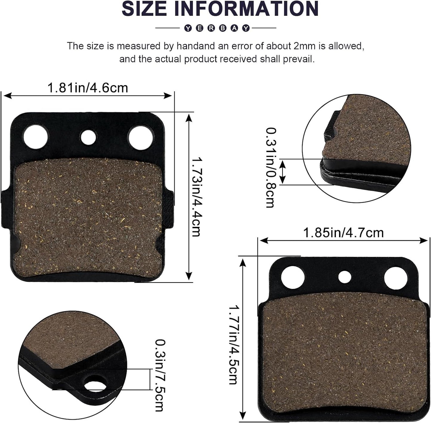 Front Rear Brake Pads for Arctic Cat 400 DVX 2004-2008 / for Kawasaki KFX400 2003-06