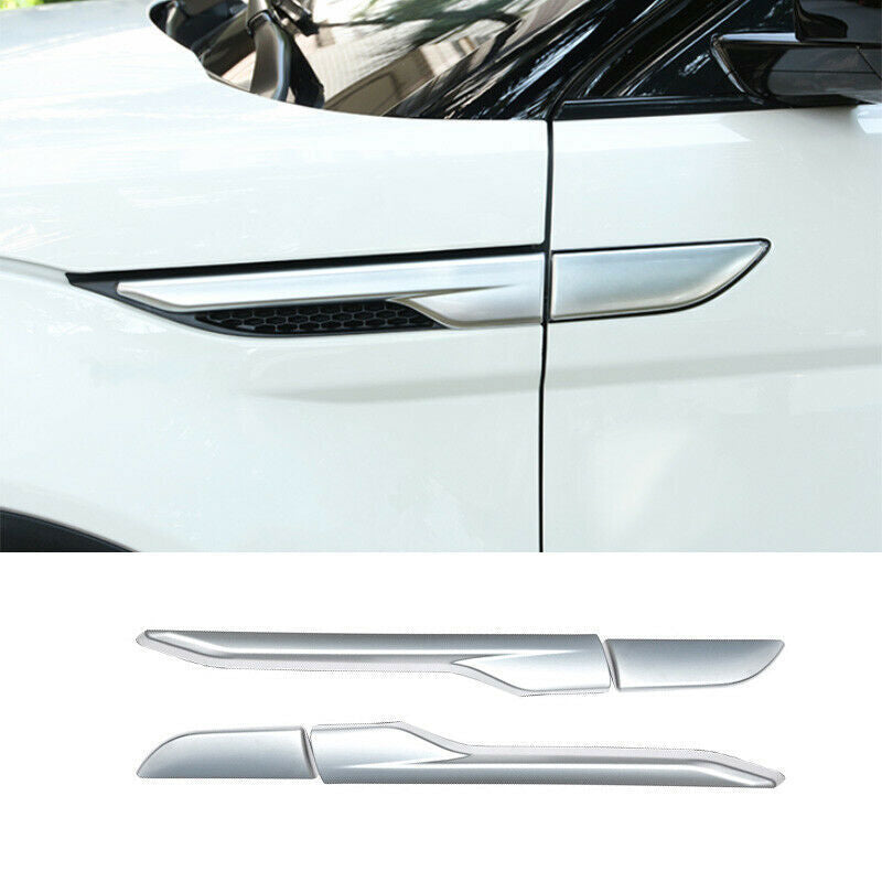 4Pcs for Range Rover Evoque 2012-2019 Silver Air Flow Vent Side Body Cover Trim