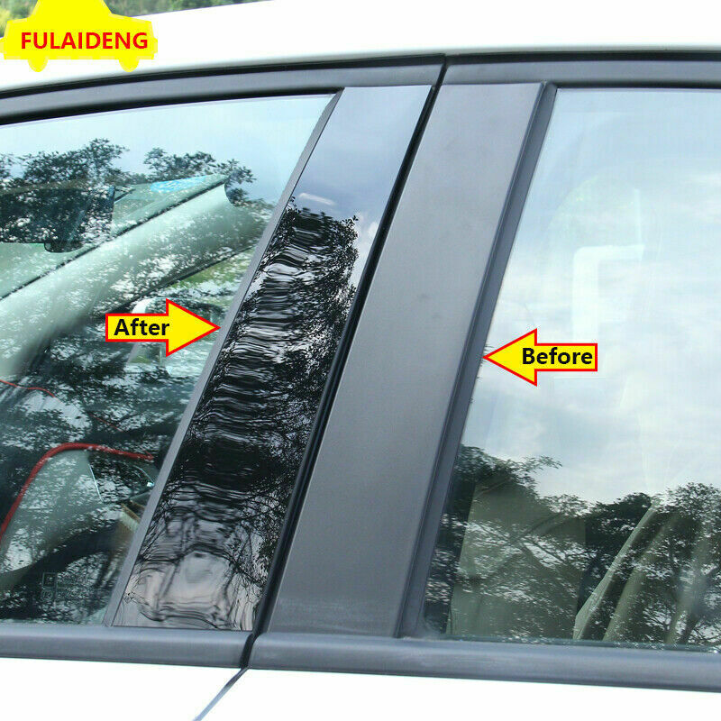 for Honda for Civic Sedan 2016-21 PC Black Window Pillar Posts Door Trim Accessories