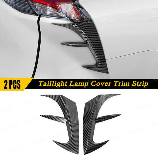 for Toyota for Sienna 2021-24 Carbon Fiber ABS Taillight Lamp Moulding Cover Trim 2X