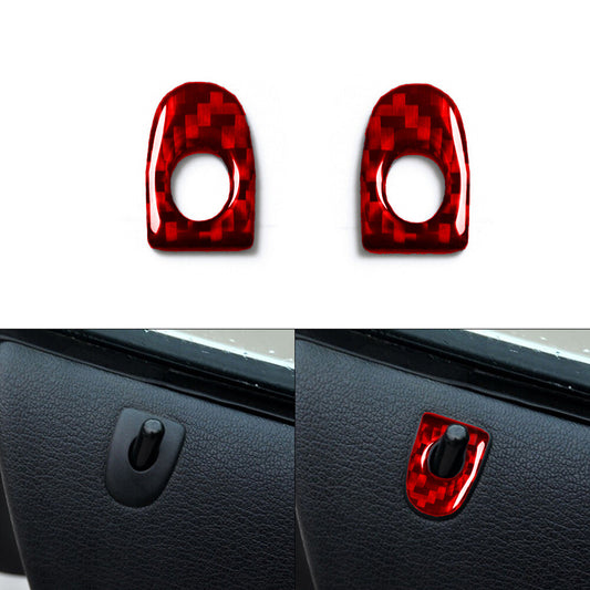 2Pcs Carbon Fiber Door Locker Decorative Cover Trim for BMW Z4 E89 2009-2016