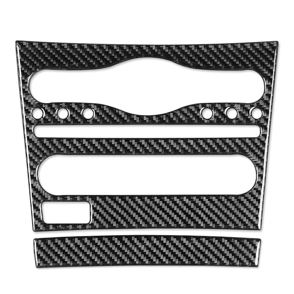 2Pcs Carbon Fiber Interior Radio Console Cover Trim for Infiniti G37 Sedan 10-13
