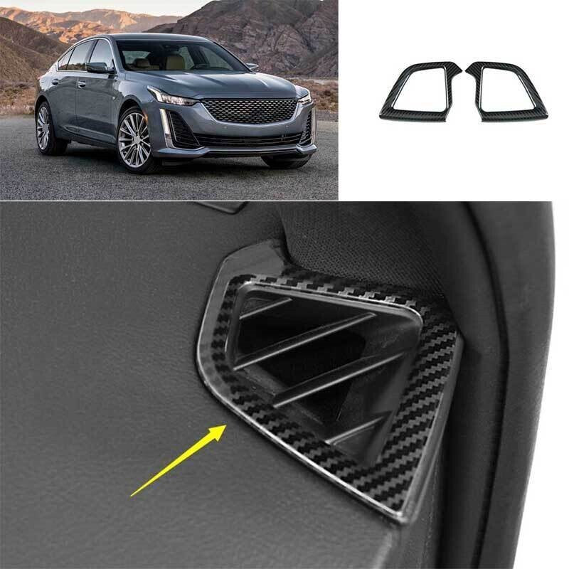 for Cadillac CT5 2020-2023 Carbon Fiber Steel Upper Air Outlet Vent Cover Trim
