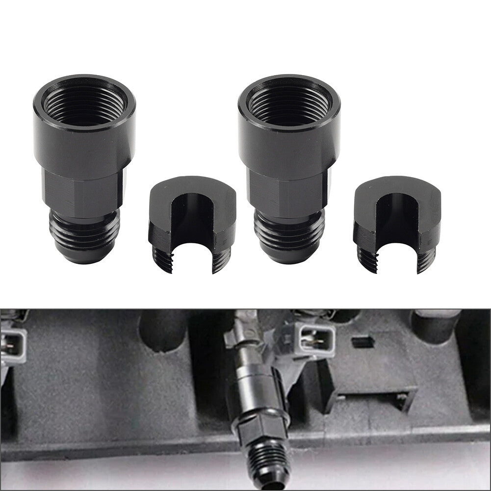 6AN Male to 3/8 Quick Disconnect EFI Fuel Rail Adapter Fitting For GM LS