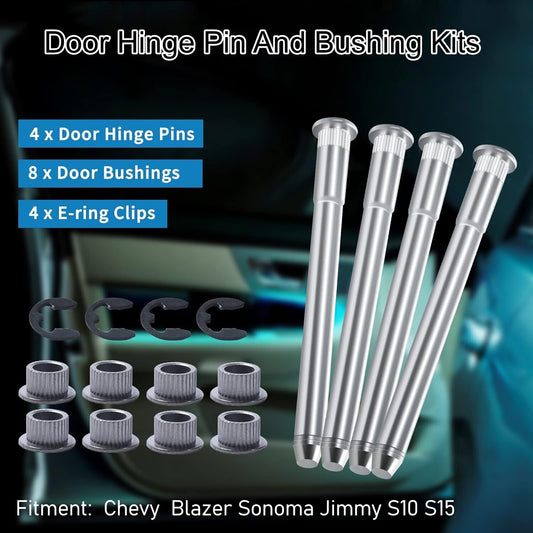 Door hinge pin bushing repair kit for Chevrolet 1994-2004 for GMC full-size truck SUVs.