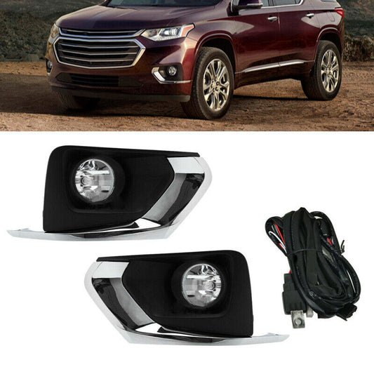 Set Driving Lamps Left+Right Fog Lights For 2018 2019 2020 for Chevy Traverse