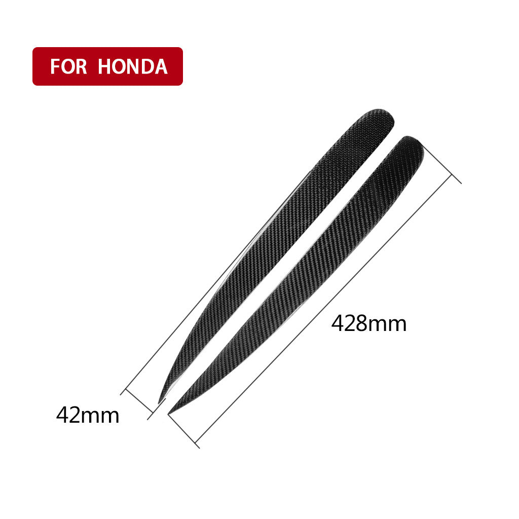 2¡ÁReal Carbon Fiber Front Headlight Eyelids Eyebrow Trim for Honda S2000 2000-09
