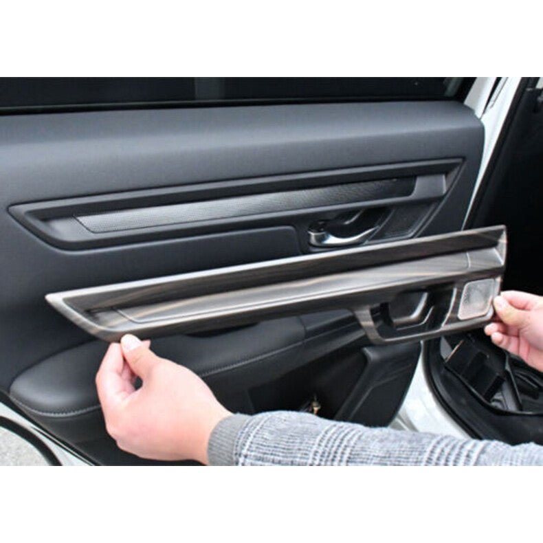 for Honda CR-V 2023-2024 Wood Grain Inner Door Bowl frame Panel Strip Cover Trim