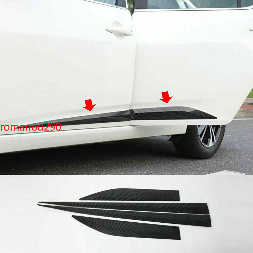 Carbon Fiber Look Body Door Side Molding Cover Trim for Nissan Sentra 2020-2022