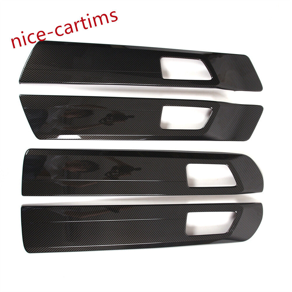 Carbon Fiber ABS Interior Door Handle Panel Decor Trim For Toyot@ Tundr@ 2022-24
