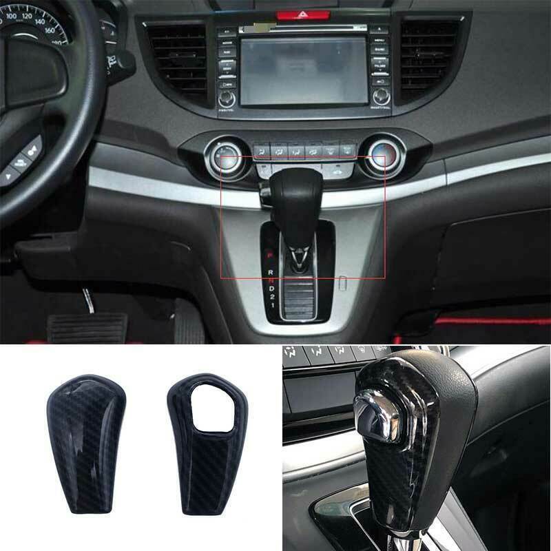 for Honda CRV CR-V 12-2016 ABS Carbon Fiber Central Console Gear Shift Knob Trim