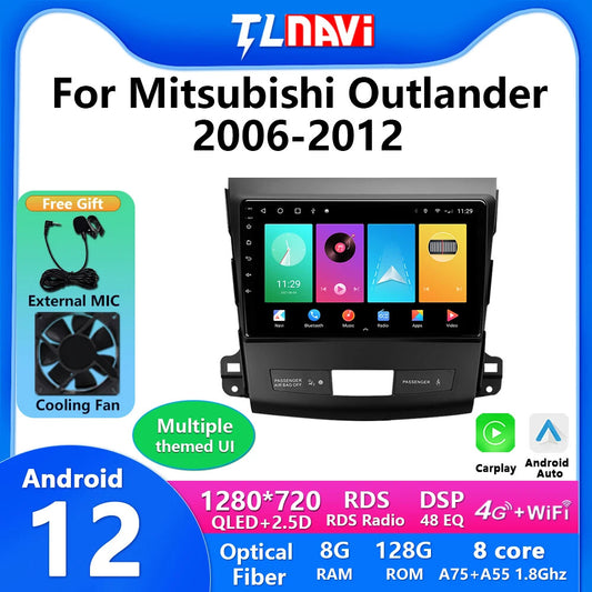 for Mitsubishi for Outlander 2006-2012 Android CarPlay Car Radio Video Player Screen