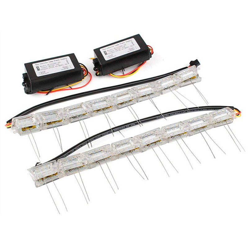 2PCS LED Strip Light DRL Daytime Running Lamp Sequential Flow Style headlights
