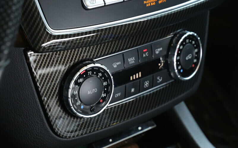 1P Central Console AC Switch Panel Trim Carbon Fiber for Benz GLS GLE 2016-2019