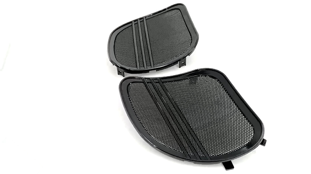 Black Front Fairing Speaker Grille Mesh Covers Trim for Harley Road Glide 15-23
