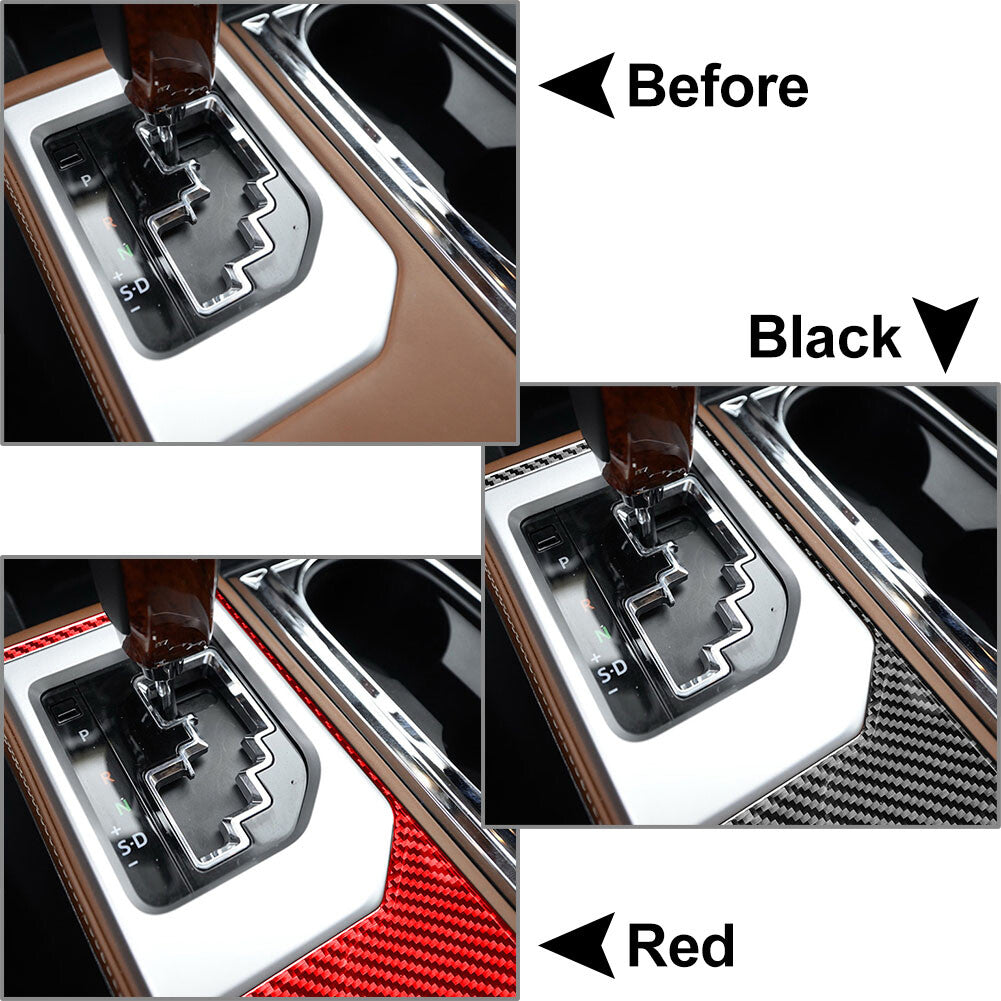 Carbon Fiber Gear Shift Panel Outer Frame Trim for Toyota Tundra 2014-2021