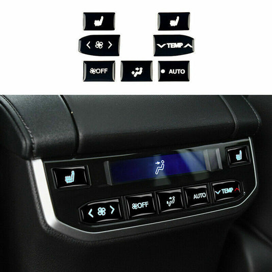 for Toyota Highlander 2020-2022 Black Rear Armrest AC Switch Control Button Trim