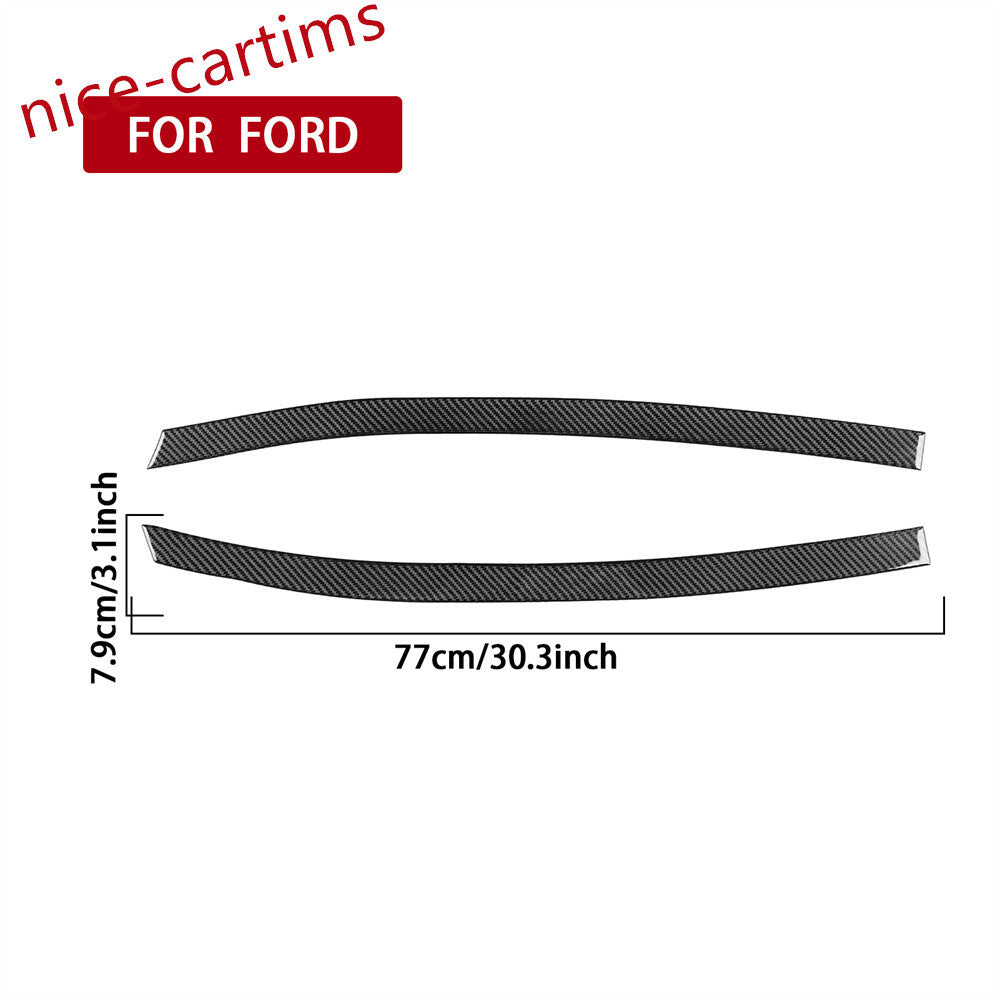 2¡ÁCarbon Fiber Front Bumper Grille Lower Panel Cover Fit for Ford F150 2009-2014
