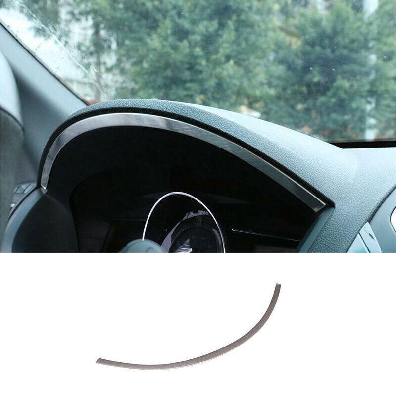 for Ford Explorer 2011-2019 Silver Steel Instrument Panel Frame Strip Trim 1PCS