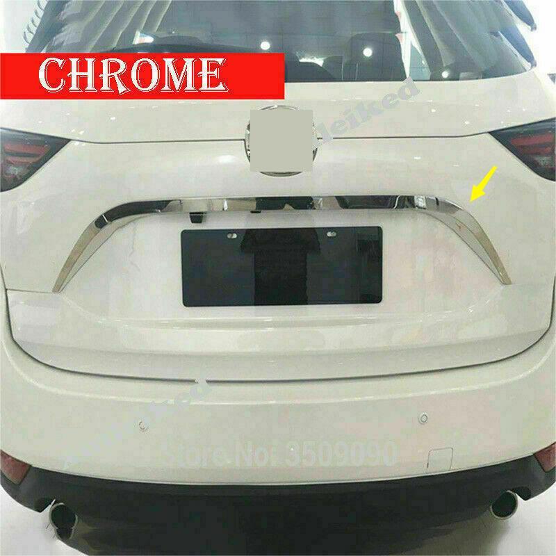 for Mazda CX-5 17-2021 Chrome Steel Rear License Plate Molding Cover Frame Trim