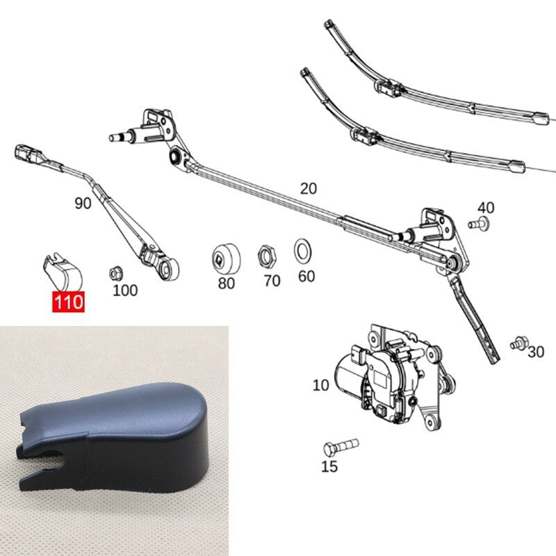 Windshield wiper arm nut cap A4638240200 Suitable for Mercedes-Benz G-Class 2019-