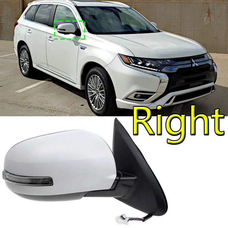 White right-side rearview mirror light assembly for Mitsubishi Outlander 2013-2020