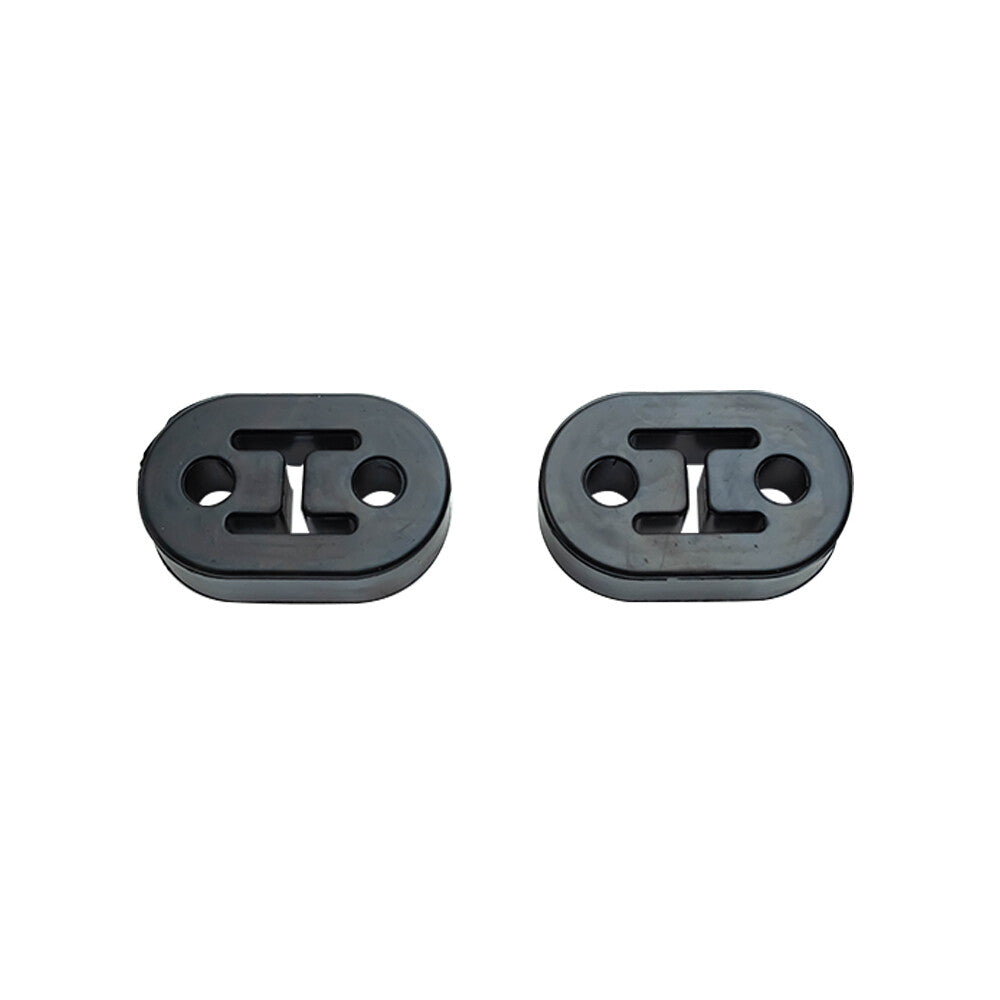 4Pcs Universal 2-Hole Car Exhaust Muffler Hangers Brackets Rubber Black