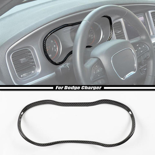 Carbon fiber center console dashboard cover trim suitable for 2015-2023 for Dodge Charger