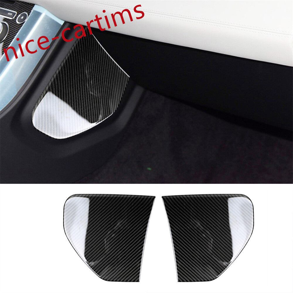 2¡ÁCarbon Fiber Center Console Side Panel Trim For LR for Range Rover Sport 2014-2017