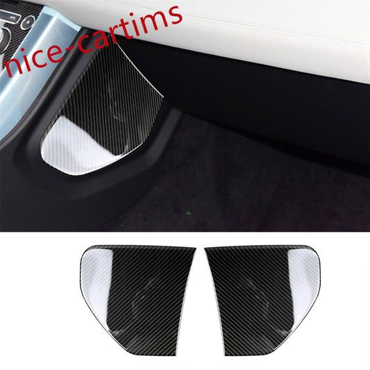 2¡ÁCarbon Fiber Center Console Side Panel Trim For LR for Range Rover Sport 2014-2017