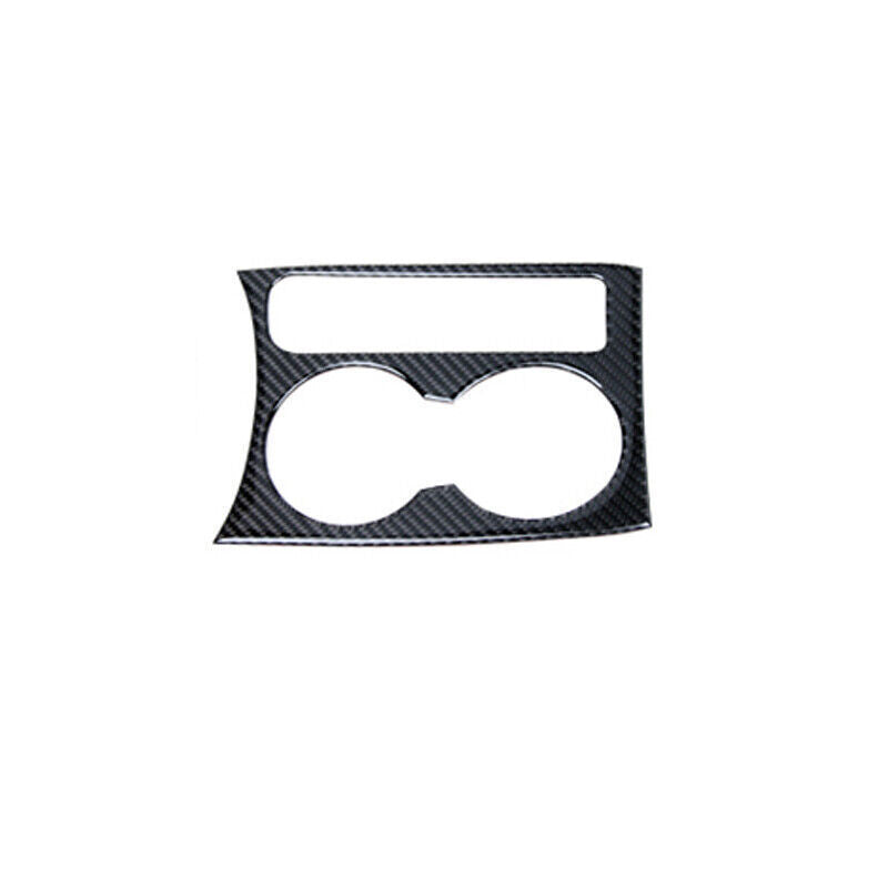 for Audi Q3 2015-2018 Carbon Fiber Vinyl Central Console Water Cup Cover Trim 1P
