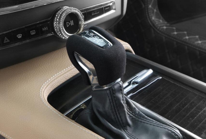 Fit for Volvo XC90 2016-2022 Black Suede Central Console Gear Shift Knob Trim