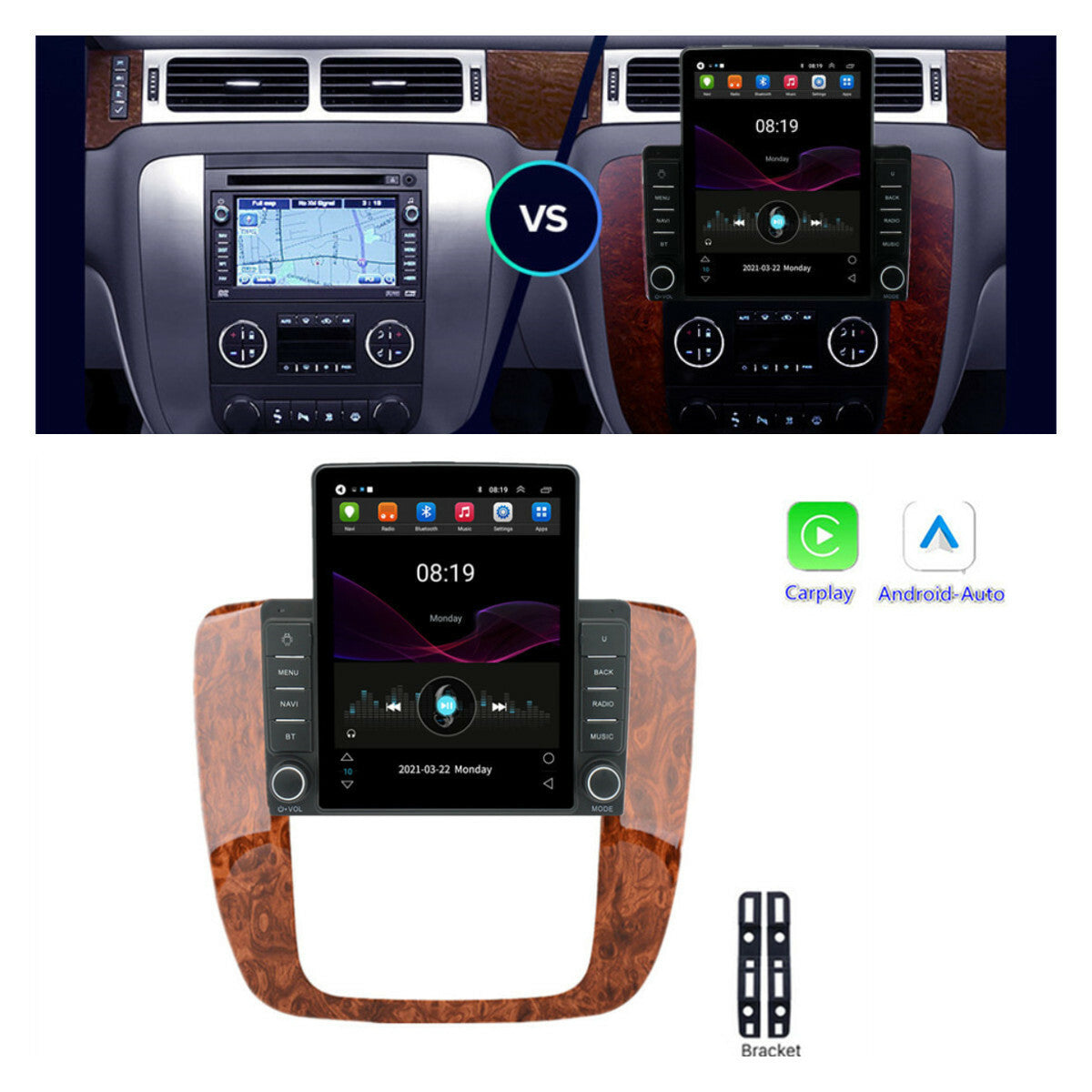 Android10.1 9.5 Radio Stereo Nav GPS For 2007-13 Chevy Suburban/Tahoe for GMC Yukon