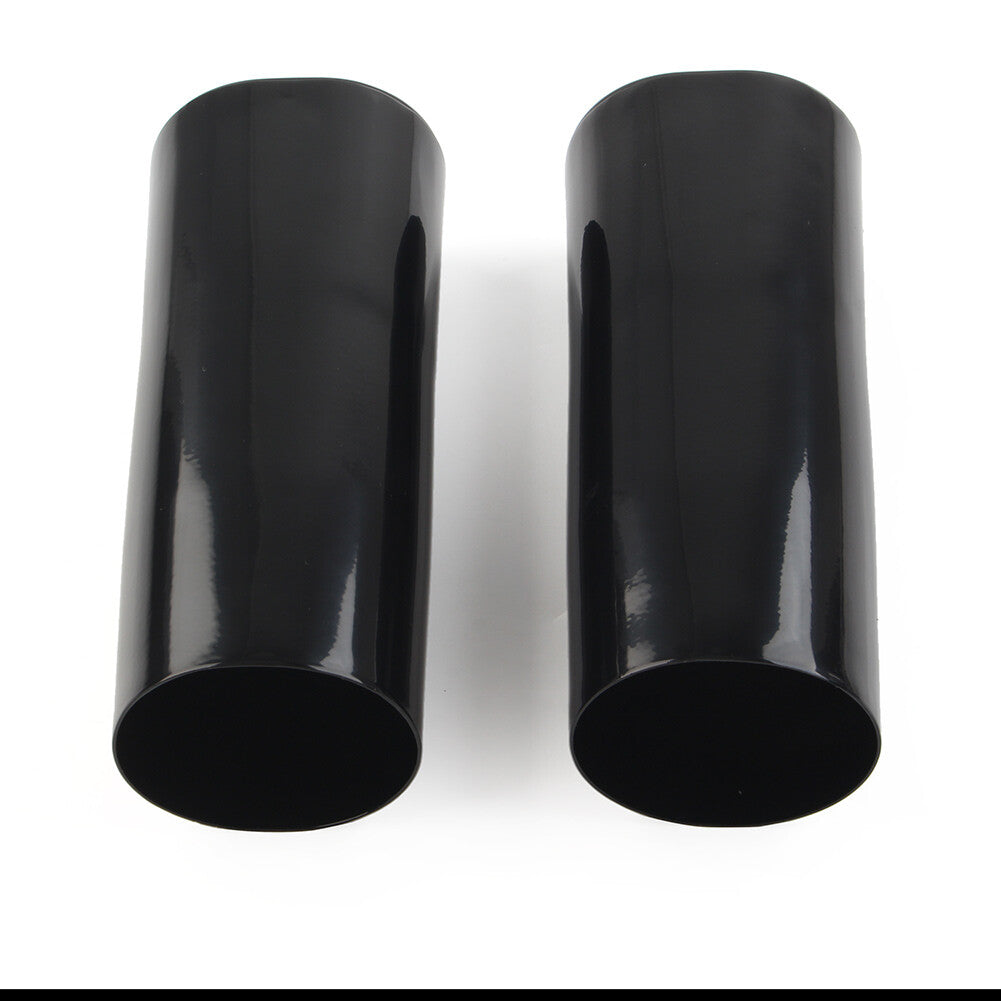 for Harley Street Glide Road King Softail 2 Extended Fork Slider Covers Black