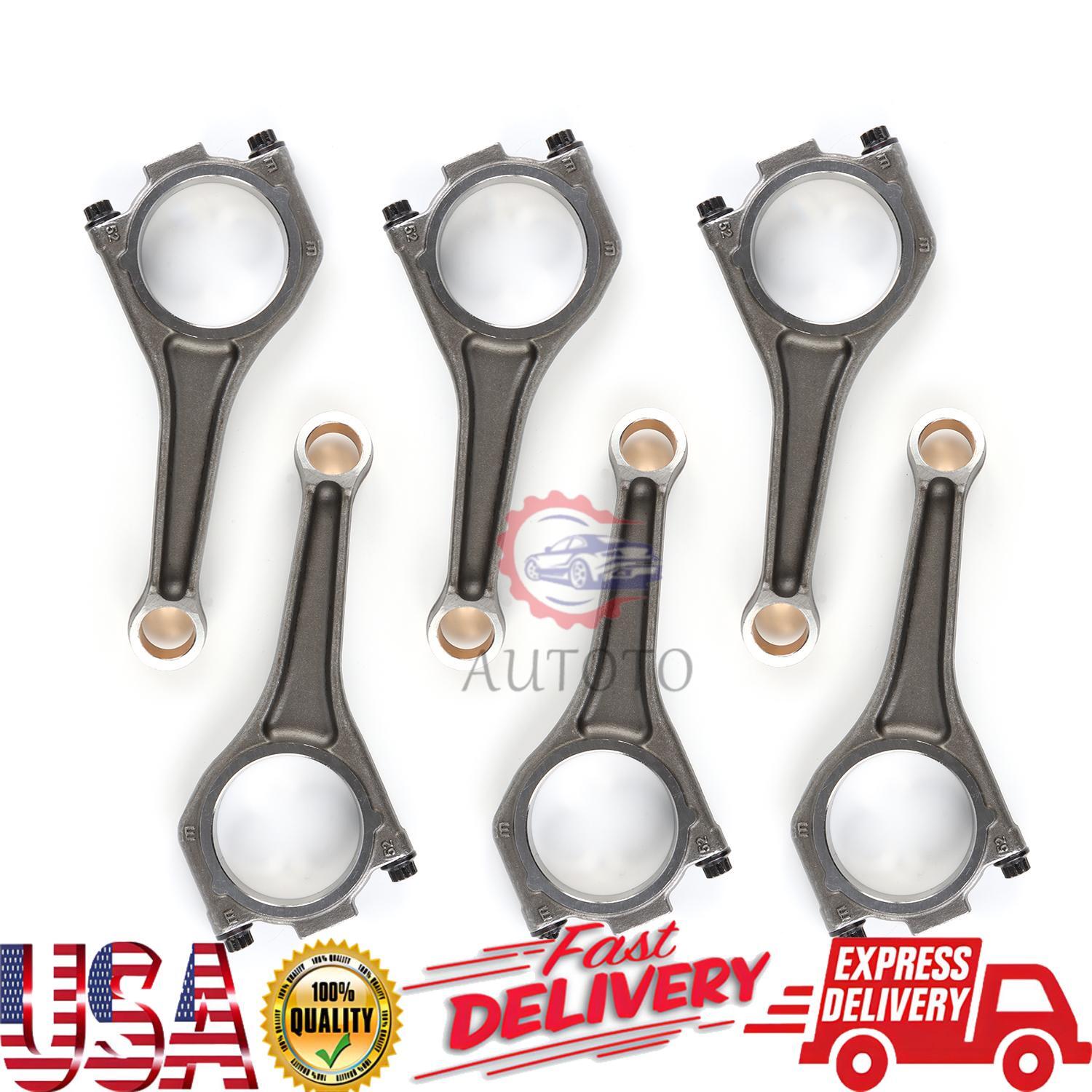 6Pcs Engine Connecting Rod for Jaguar for Land Rover Range LR4 3.0L AJ126 V6 2014-20