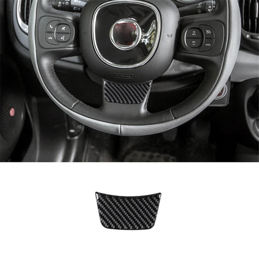 Carbon Fiber Interior Steering Wheel Chin Cover Trim for Fiat 500L 2014-2017