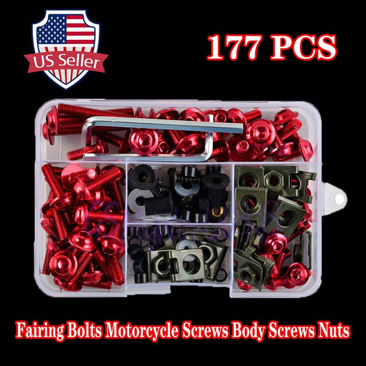 177pcs Fairing Bolts Screws Body Nuts Windshield fit for GSXR600/750/1000 SV SFV