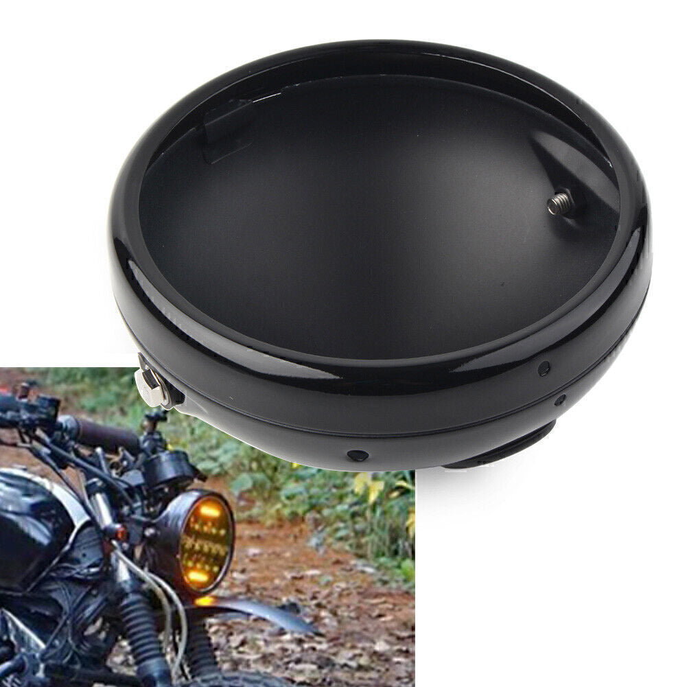 Motorcycle 7 Inch Front LED Headlight Mounting Housing Bracket Lamp Cover