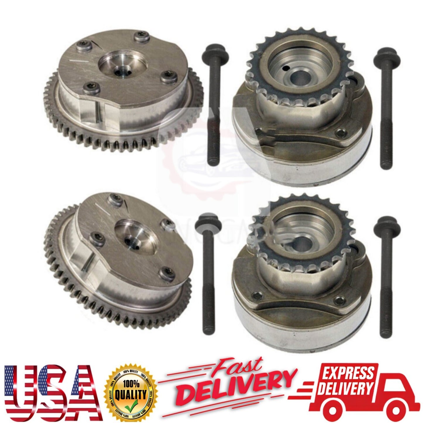 2 Sets IntakeExhaust Camshaft Phaser for Ford F-150 3.5L AT4Z-6C525-B 2013-2019